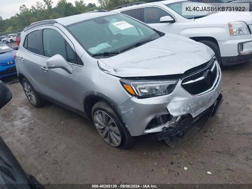 2019 Buick Encore Fwd Preferred VIN: KL4CJASB6KB731922 Lot: 40285139