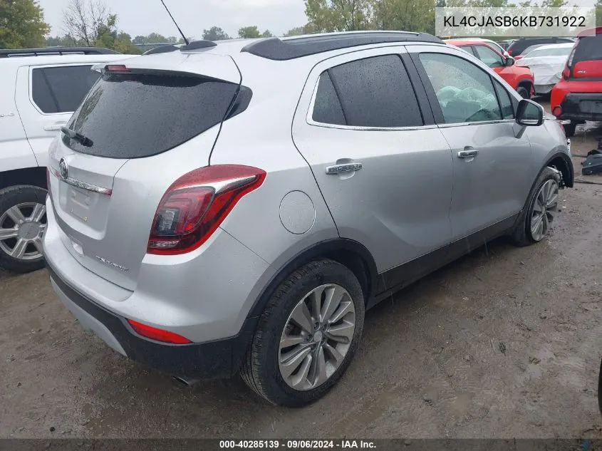 KL4CJASB6KB731922 2019 Buick Encore Fwd Preferred