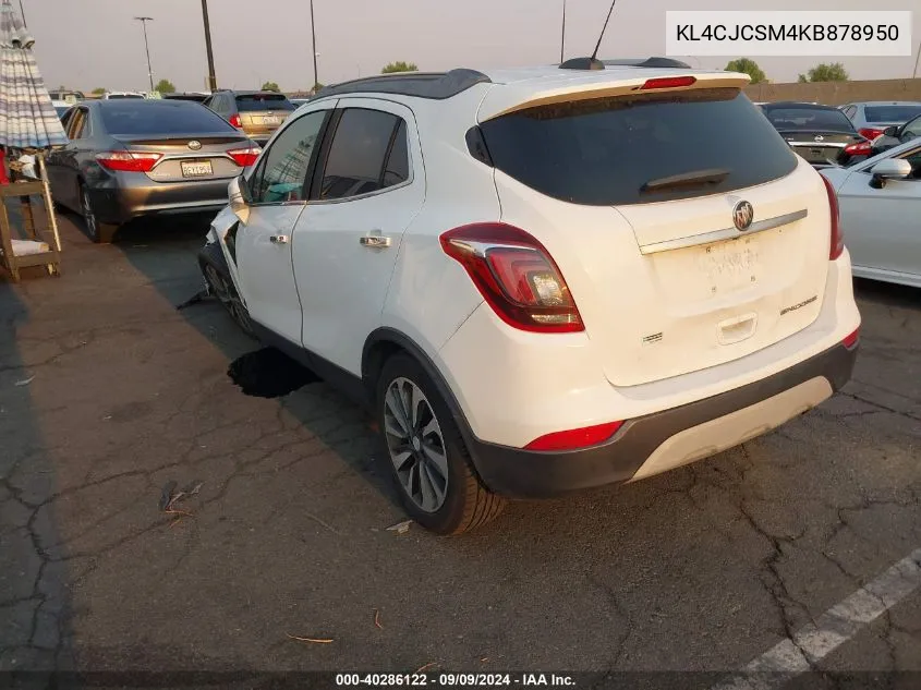 KL4CJCSM4KB878950 2019 Buick Encore Fwd Essence