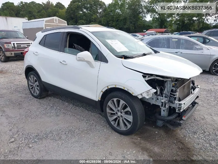 KL4CJASB6KB837366 2019 Buick Encore Preferred