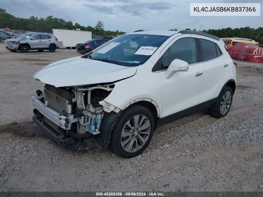 KL4CJASB6KB837366 2019 Buick Encore Preferred