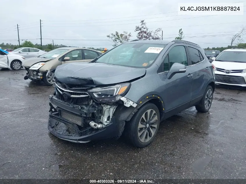 2019 Buick Encore Essence VIN: KL4CJGSM1KB887824 Lot: 40303326