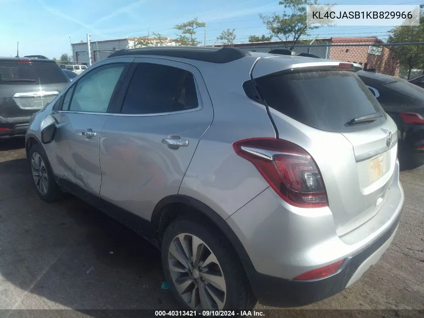 2019 Buick Encore Fwd Preferred VIN: KL4CJASB1KB829966 Lot: 40313421