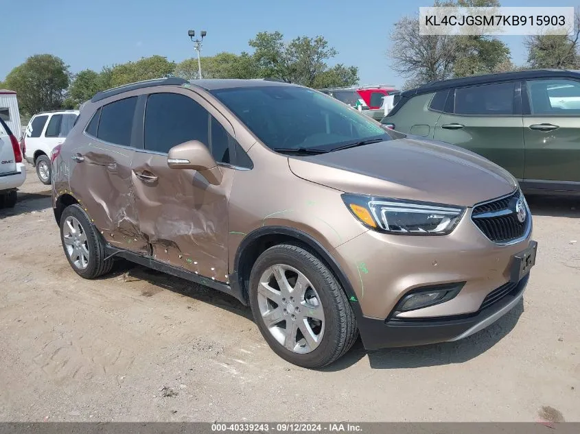 KL4CJGSM7KB915903 2019 Buick Encore Awd Essence