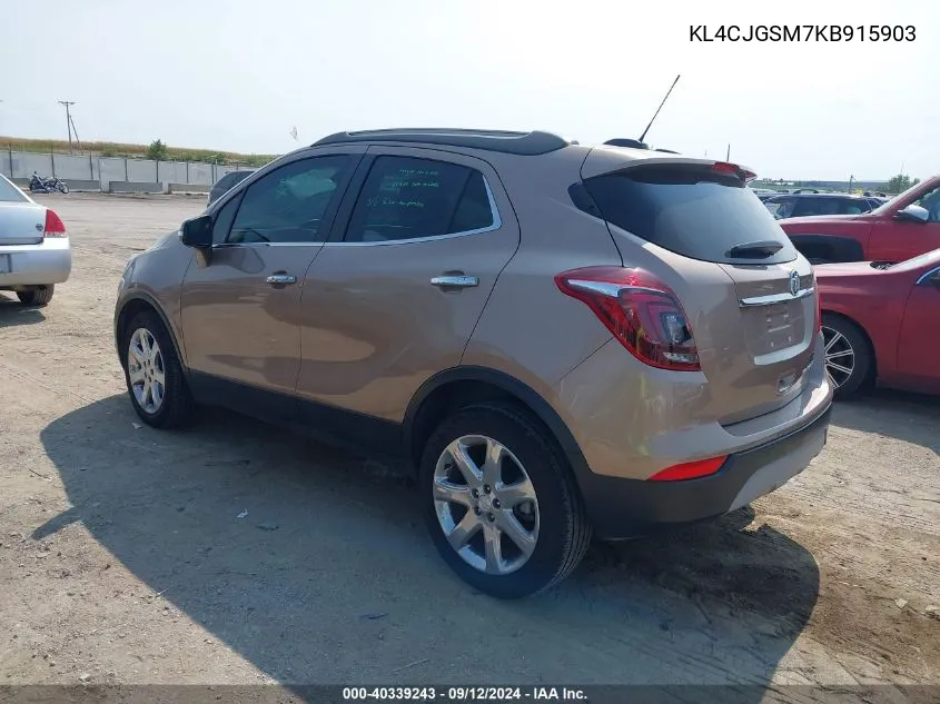 KL4CJGSM7KB915903 2019 Buick Encore Awd Essence