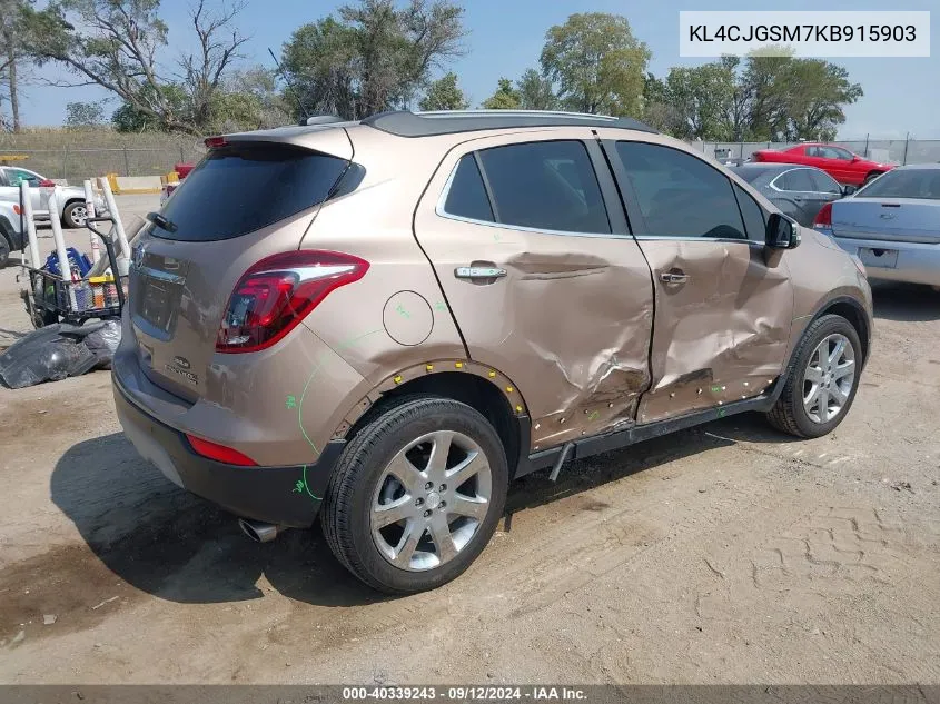 KL4CJGSM7KB915903 2019 Buick Encore Awd Essence