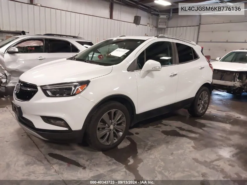 KL4CJGSM6KB776136 2019 Buick Encore Awd Essence