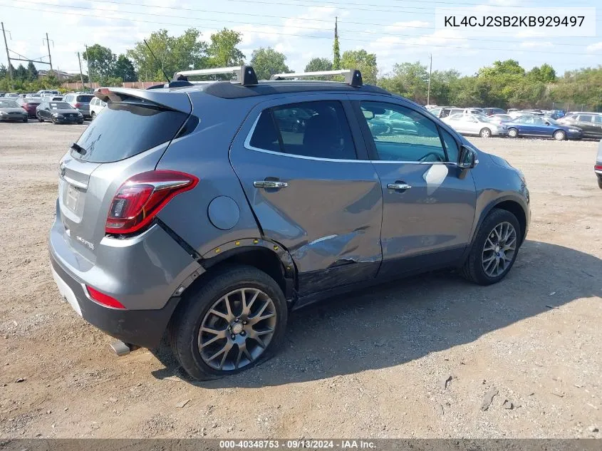 KL4CJ2SB2KB929497 2019 Buick Encore Awd Sport Touring