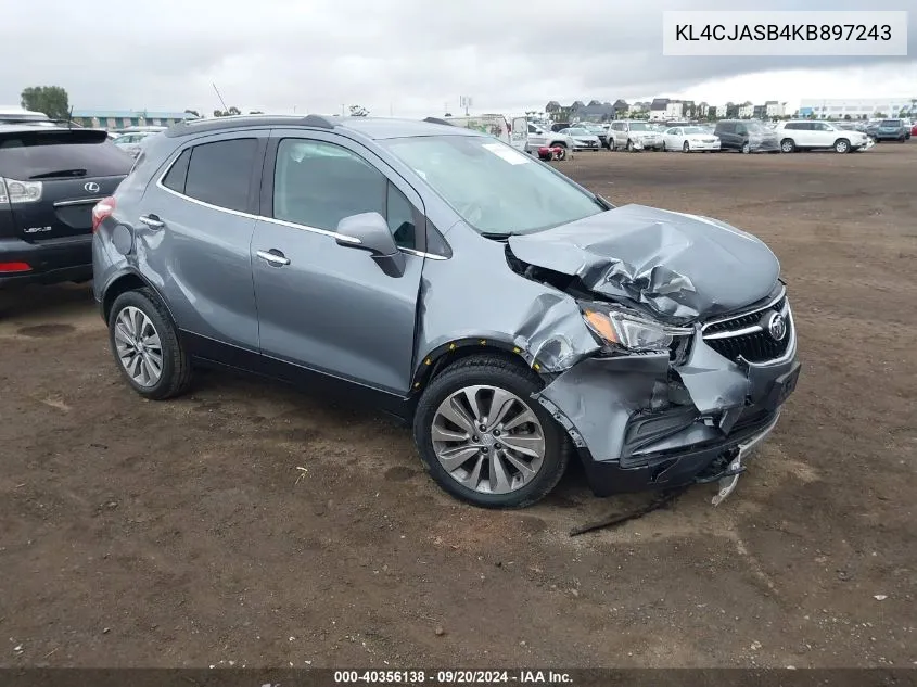 KL4CJASB4KB897243 2019 Buick Encore Fwd Preferred