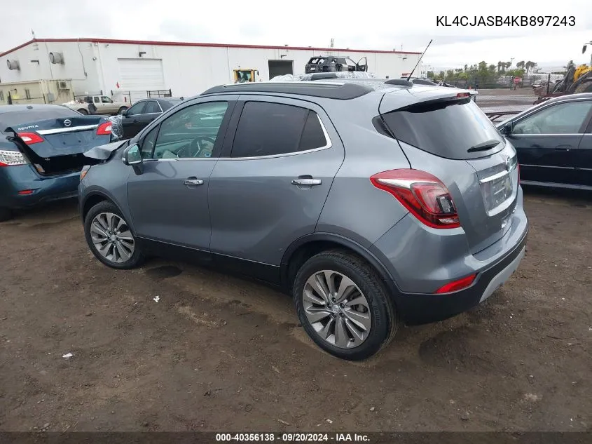 KL4CJASB4KB897243 2019 Buick Encore Fwd Preferred