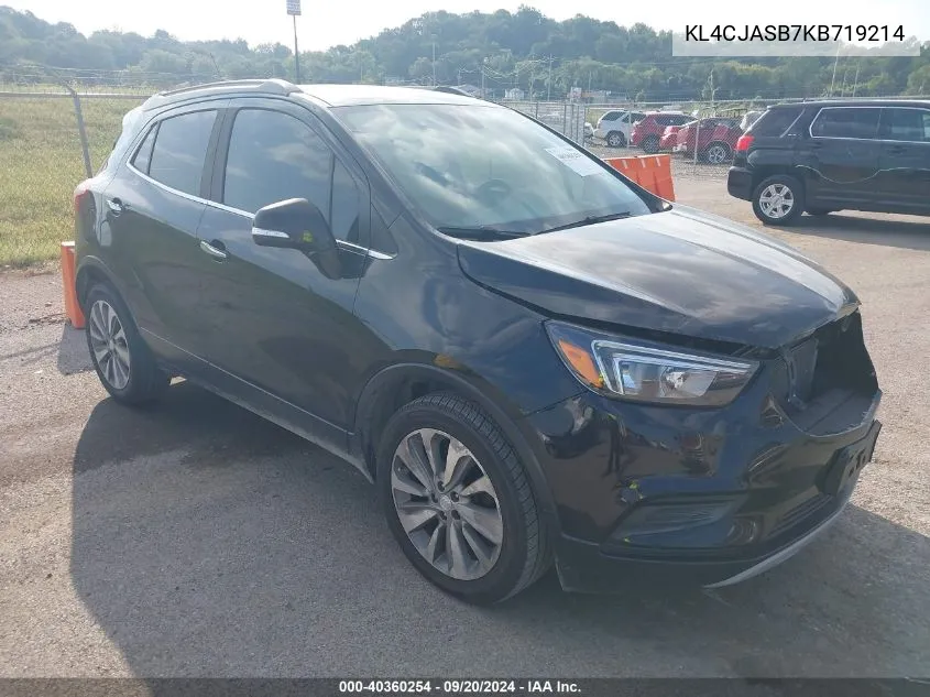 2019 Buick Encore Fwd Preferred VIN: KL4CJASB7KB719214 Lot: 40360254