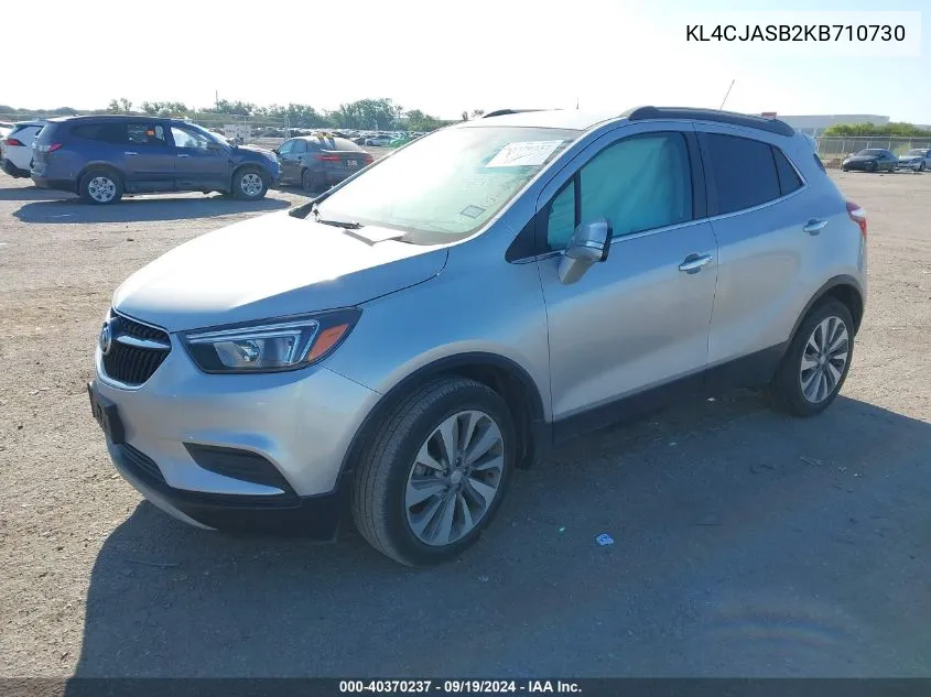 2019 Buick Encore Fwd Preferred VIN: KL4CJASB2KB710730 Lot: 40370237