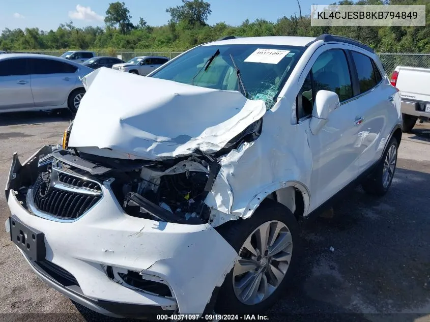 KL4CJESB8KB794849 2019 Buick Encore Awd Preferred