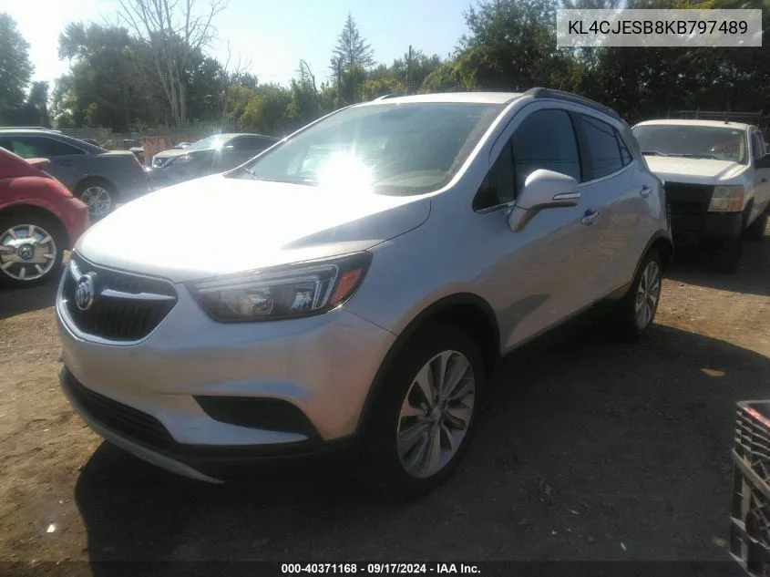 2019 Buick Encore Awd Preferred VIN: KL4CJESB8KB797489 Lot: 40371168