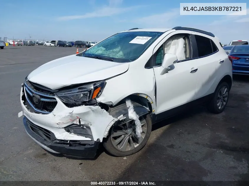 KL4CJASB3KB787221 2019 Buick Encore Fwd Preferred