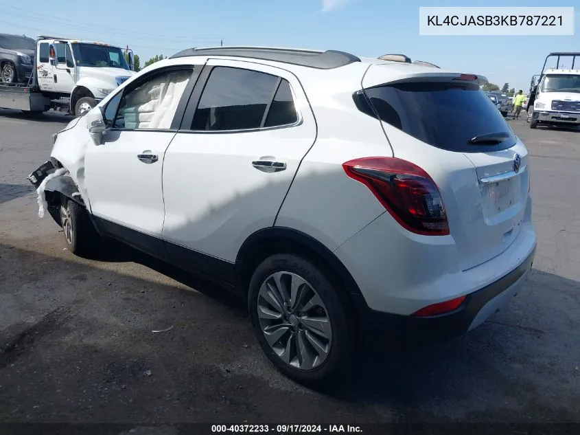 KL4CJASB3KB787221 2019 Buick Encore Fwd Preferred