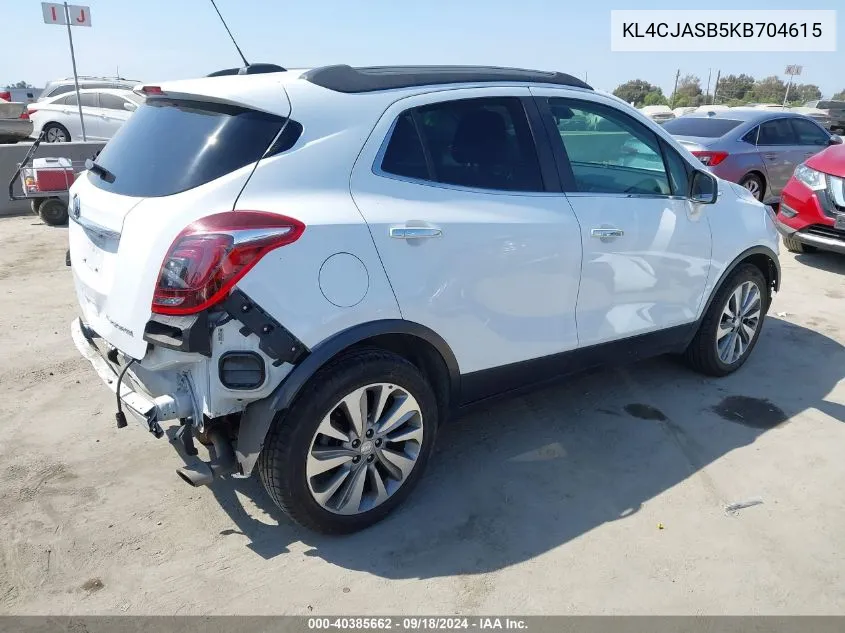 2019 Buick Encore Fwd Preferred VIN: KL4CJASB5KB704615 Lot: 40385662