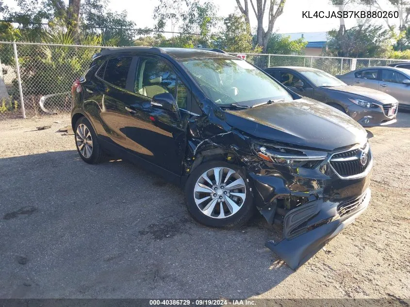 KL4CJASB7KB880260 2019 Buick Encore Fwd Preferred