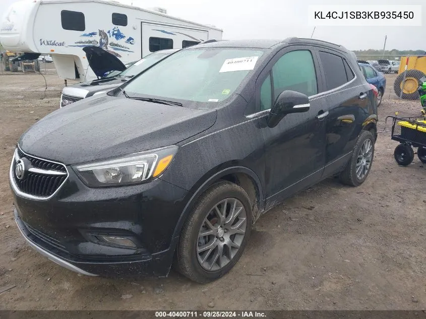 KL4CJ1SB3KB935450 2019 Buick Encore Fwd Sport Touring