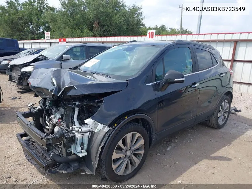 KL4CJASB3KB723549 2019 Buick Encore Fwd Preferred