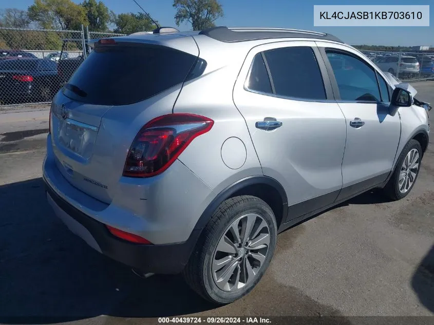 KL4CJASB1KB703610 2019 Buick Encore Preferred