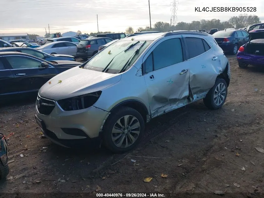 2019 Buick Encore Preferred VIN: KL4CJESB8KB905528 Lot: 40440976