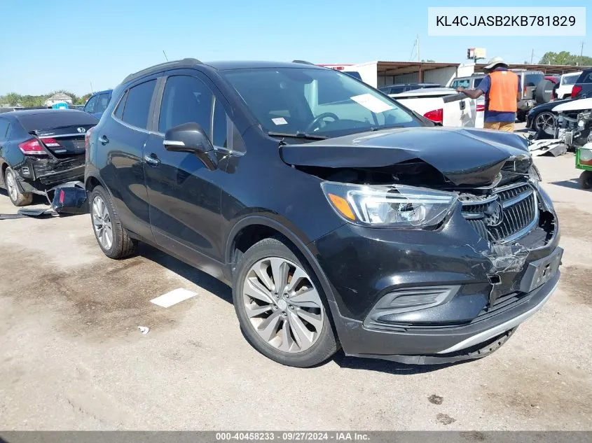 KL4CJASB2KB781829 2019 Buick Encore Fwd Preferred