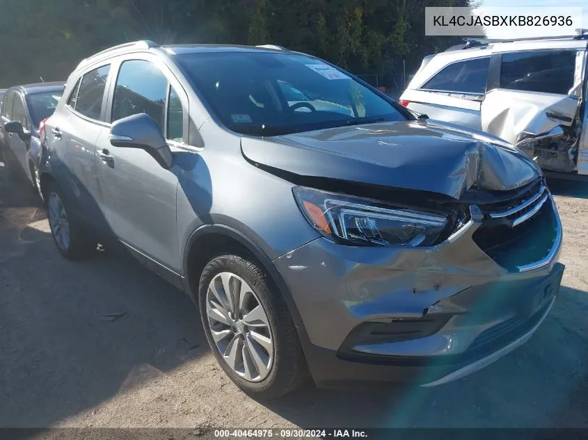 2019 Buick Encore Fwd Preferred VIN: KL4CJASBXKB826936 Lot: 40464975