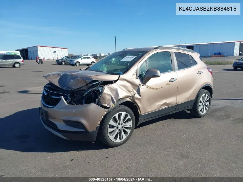 KL4CJASB2KB884815 2019 Buick Encore Fwd Preferred