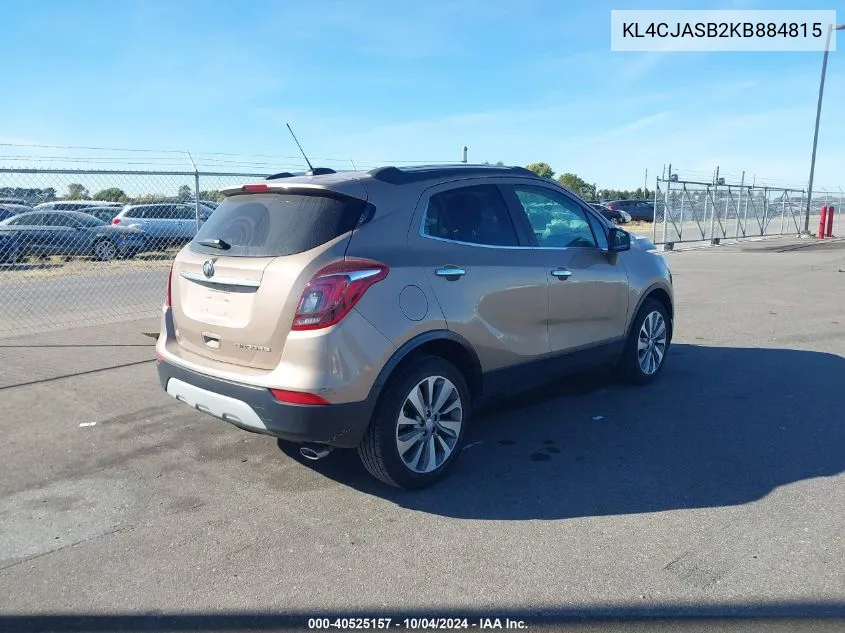 KL4CJASB2KB884815 2019 Buick Encore Fwd Preferred