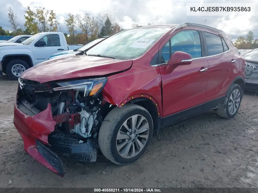 KL4CJESB7KB935863 2019 Buick Encore Awd Preferred