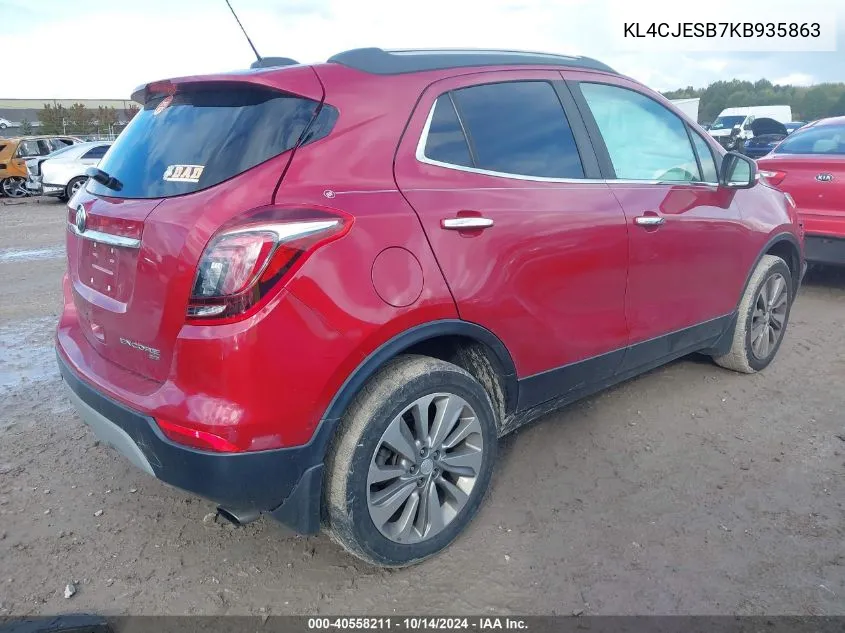 KL4CJESB7KB935863 2019 Buick Encore Awd Preferred