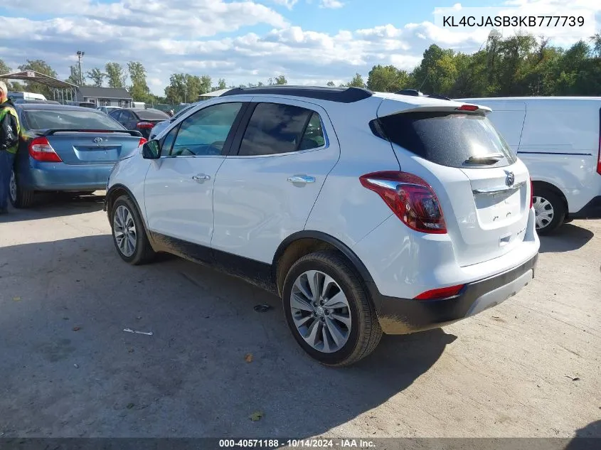 2019 Buick Encore Fwd Preferred VIN: KL4CJASB3KB777739 Lot: 40571188