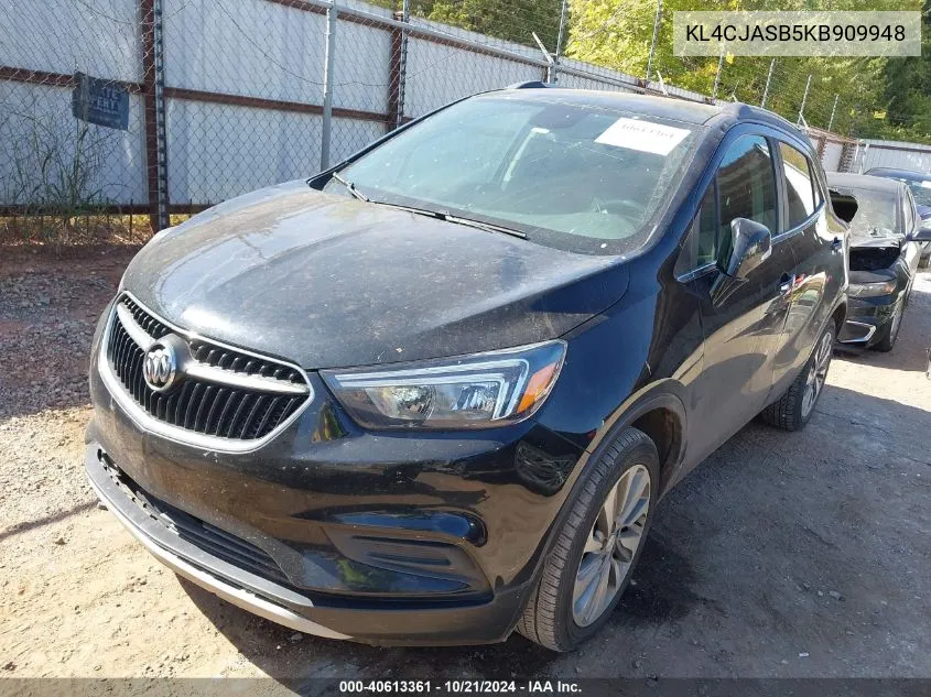 2019 Buick Encore Fwd Preferred VIN: KL4CJASB5KB909948 Lot: 40613361