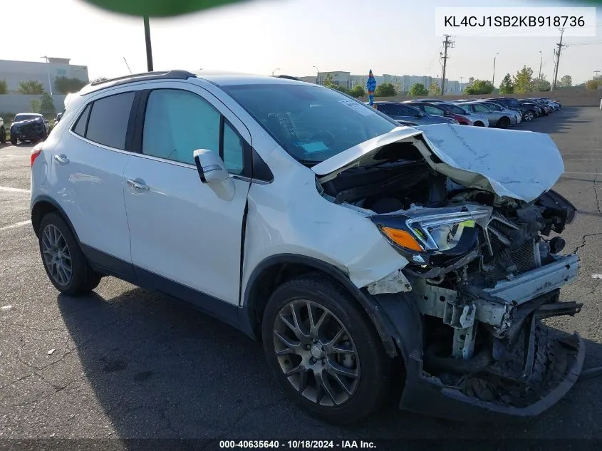 KL4CJ1SB2KB918736 2019 Buick Encore Fwd Sport Touring