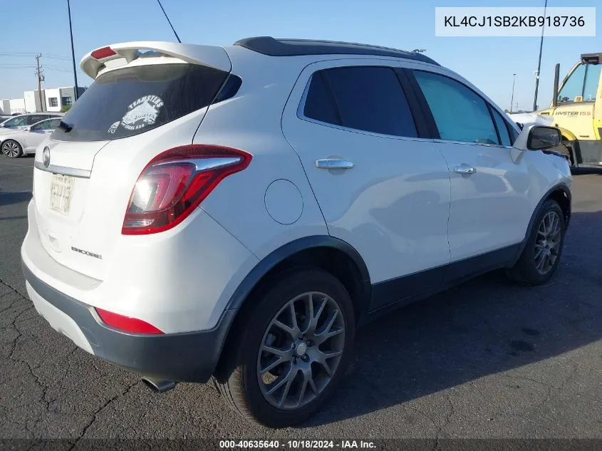 KL4CJ1SB2KB918736 2019 Buick Encore Fwd Sport Touring