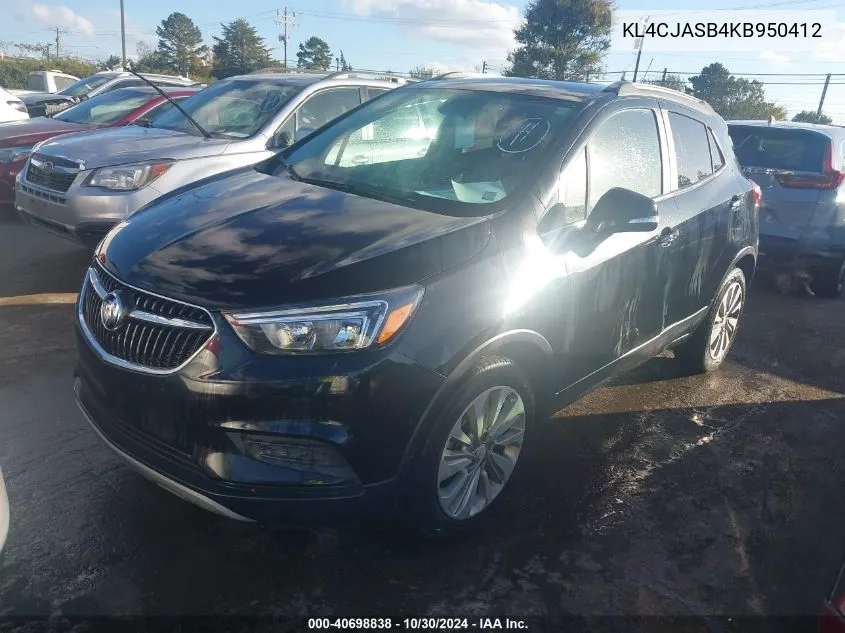 KL4CJASB4KB950412 2019 Buick Encore Fwd Preferred