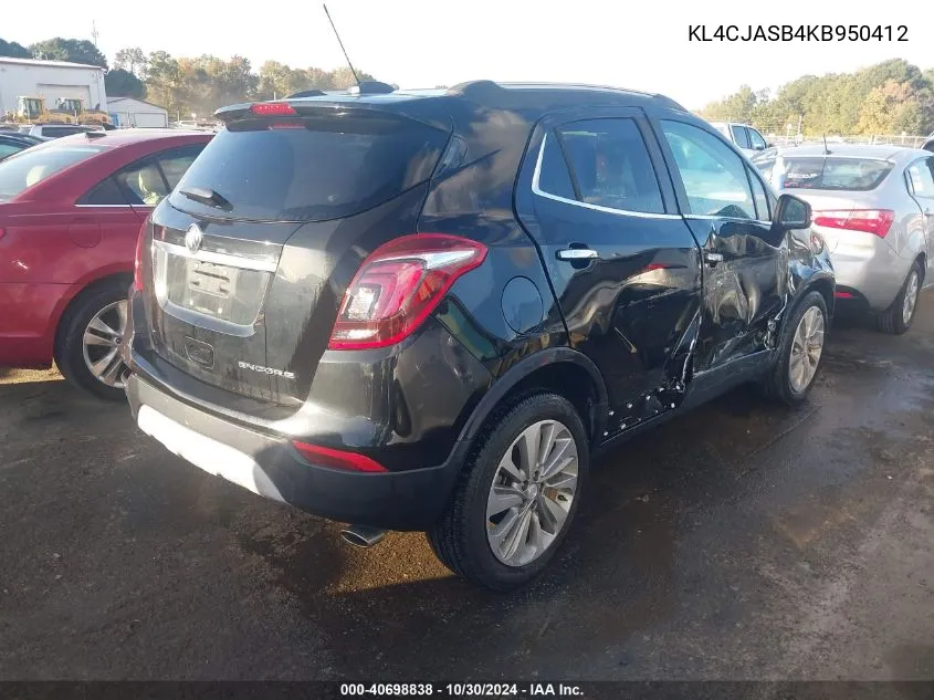 KL4CJASB4KB950412 2019 Buick Encore Fwd Preferred