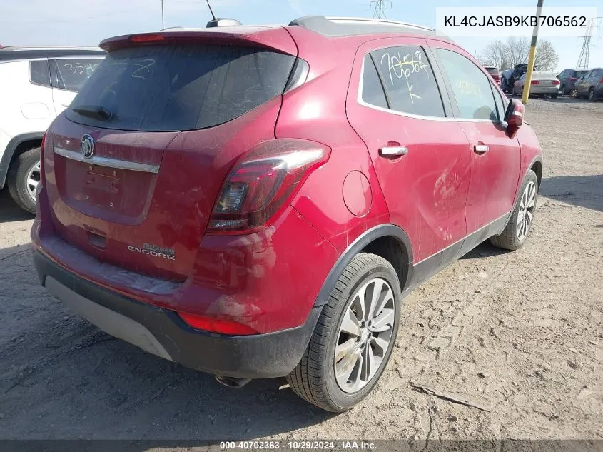 KL4CJASB9KB706562 2019 Buick Encore Fwd Preferred