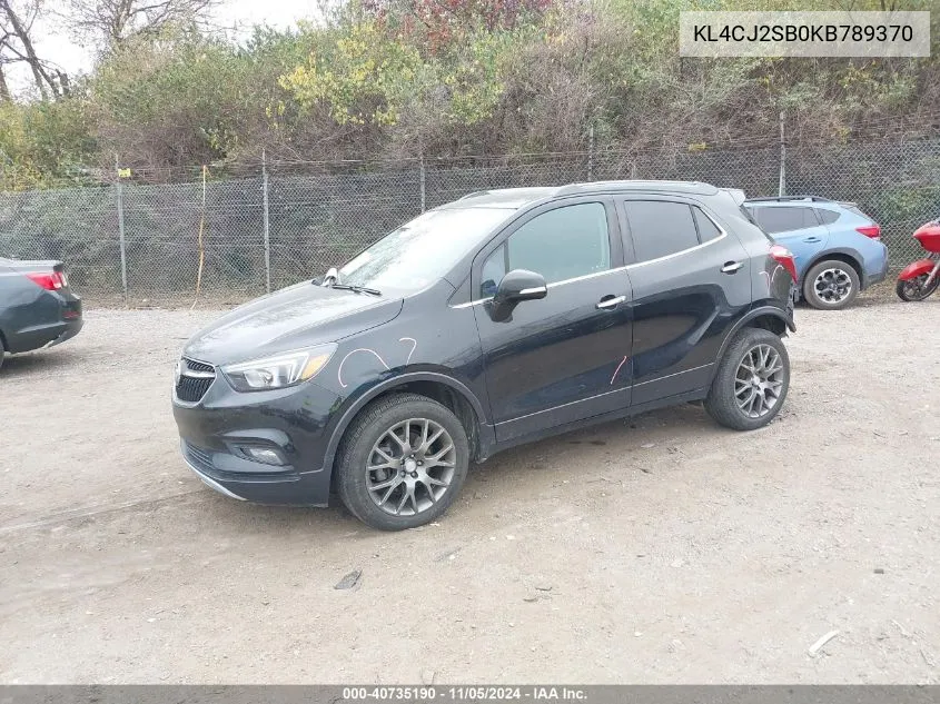 KL4CJ2SB0KB789370 2019 Buick Encore Awd Sport Touring