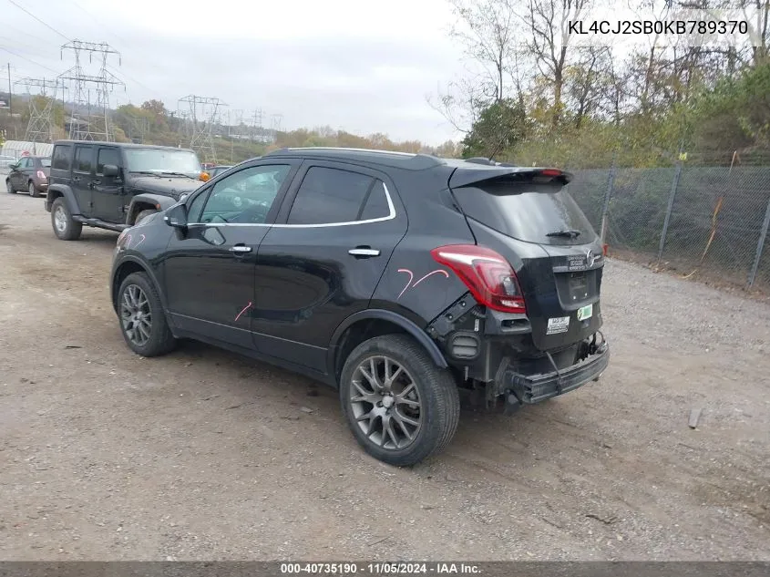 2019 Buick Encore Awd Sport Touring VIN: KL4CJ2SB0KB789370 Lot: 40735190