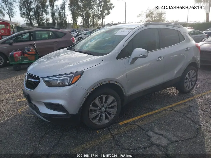 2019 Buick Encore Fwd Preferred VIN: KL4CJASB6KB768131 Lot: 40813714