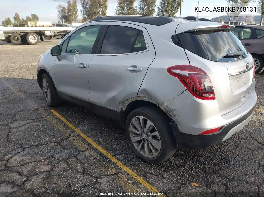 2019 Buick Encore Fwd Preferred VIN: KL4CJASB6KB768131 Lot: 40813714