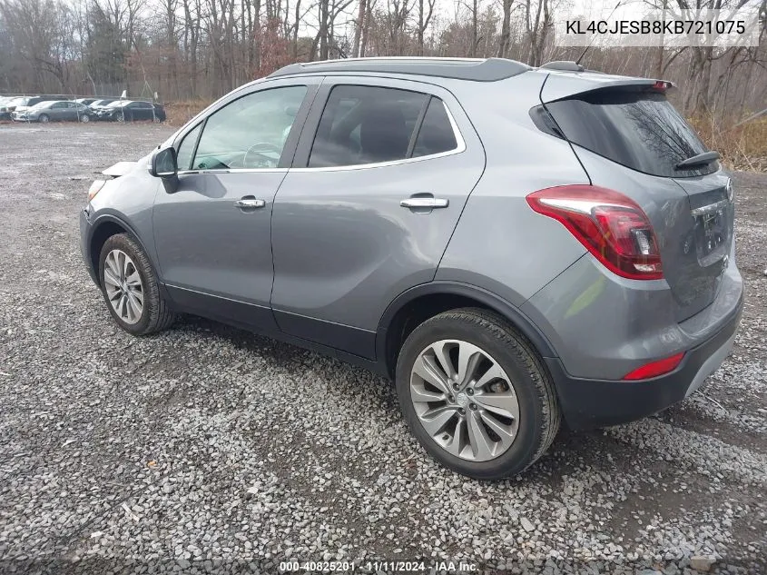 2019 Buick Encore Awd Preferred VIN: KL4CJESB8KB721075 Lot: 40825201