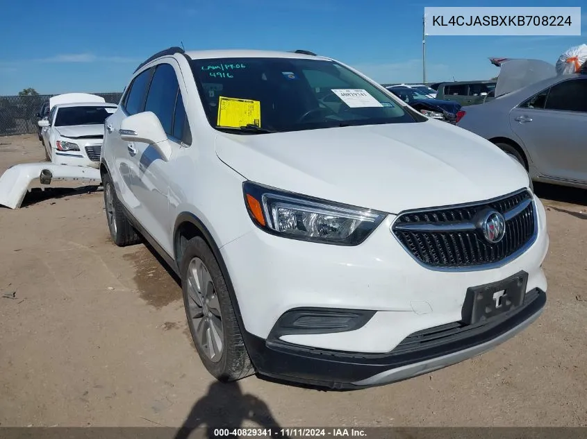 2019 Buick Encore Fwd Preferred VIN: KL4CJASBXKB708224 Lot: 40829341