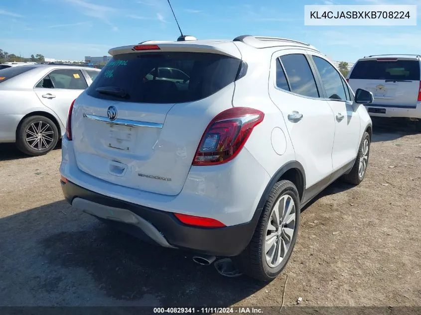 2019 Buick Encore Fwd Preferred VIN: KL4CJASBXKB708224 Lot: 40829341