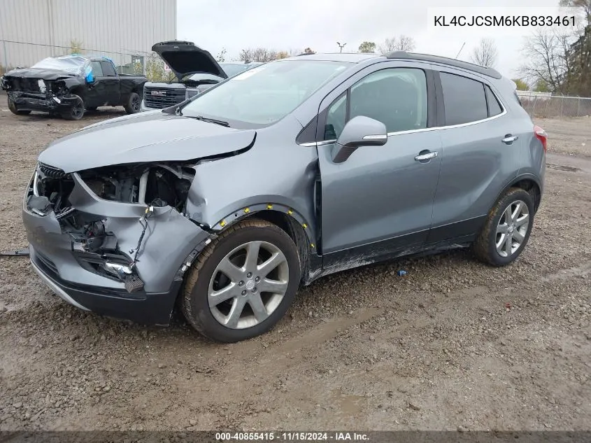 2019 Buick Encore Fwd Essence VIN: KL4CJCSM6KB833461 Lot: 40855415