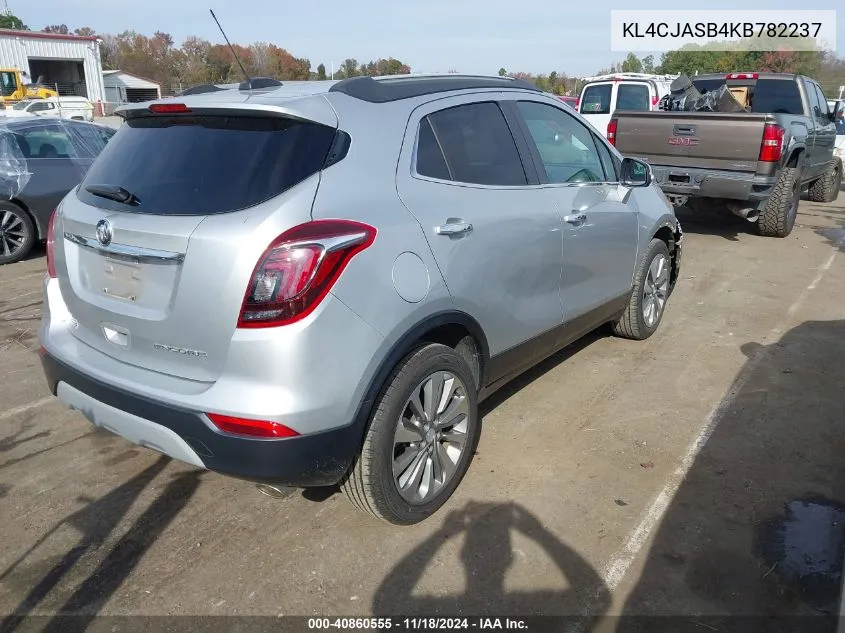 2019 Buick Encore Fwd Preferred VIN: KL4CJASB4KB782237 Lot: 40860555