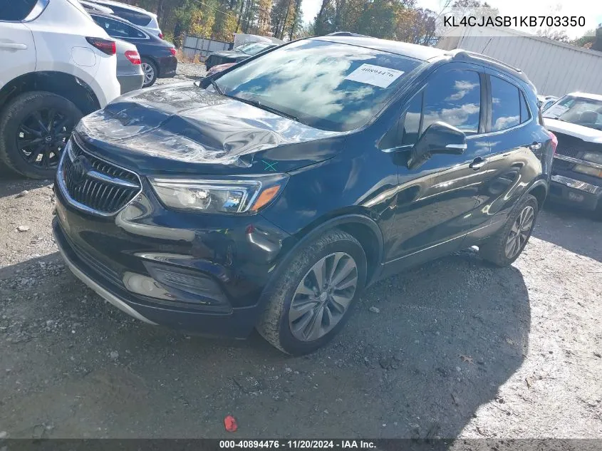 2019 Buick Encore Fwd Preferred VIN: KL4CJASB1KB703350 Lot: 40894476