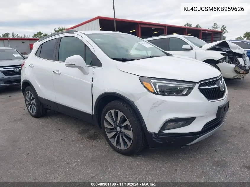 2019 Buick Encore Fwd Essence VIN: KL4CJCSM6KB959626 Lot: 40901198